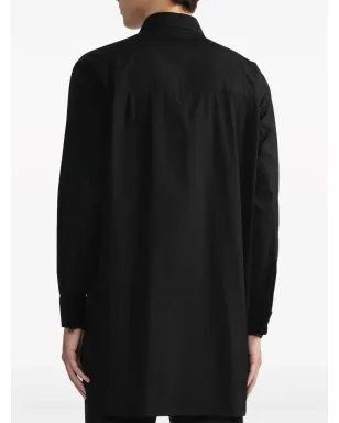 Yohji Yamamoto 長袖ボタン付きコットンシャツ - サムネイル4