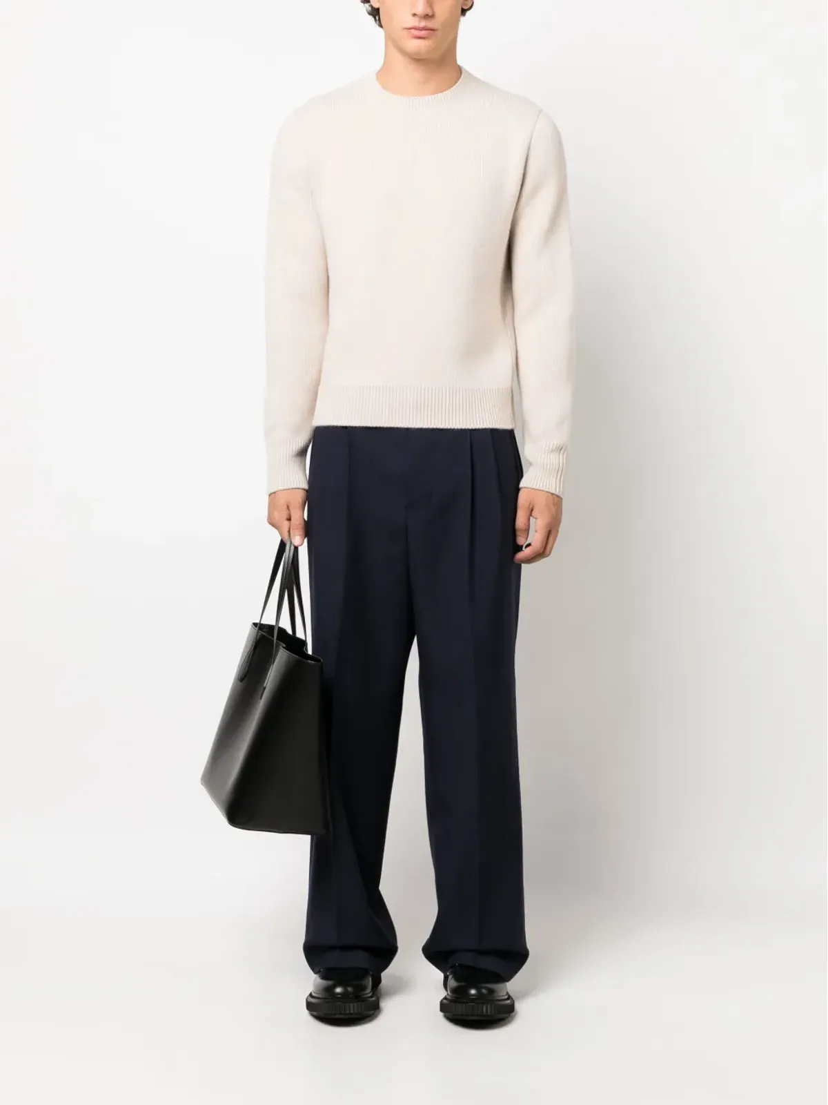 Lanvin クルーネック ウールカシミヤ ジャンパー - 画像2