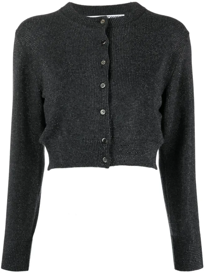 Alexander Wang Alexander Wang ハイシャイン クロップドカーディガン（グレー）の商品画像