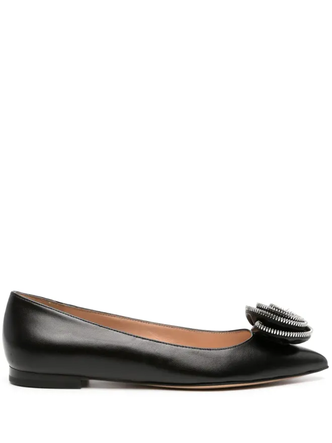 Gianvito Rossi Gianvito Rossi Karina 05 レザー バレリーナシューズ - ブラックの商品画像