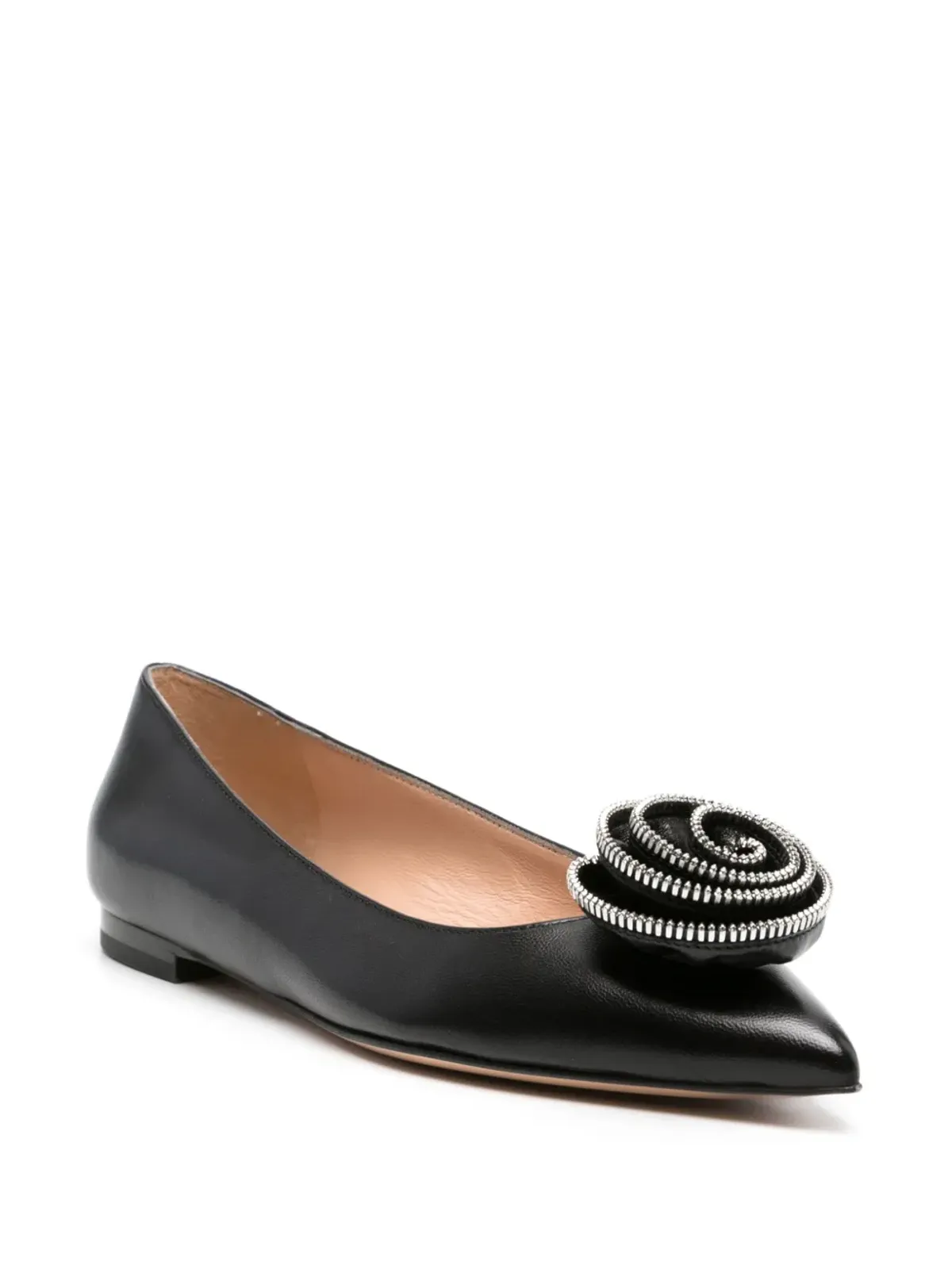 Gianvito Rossi Karina 05 レザー バレリーナシューズ - ブラック - 画像2