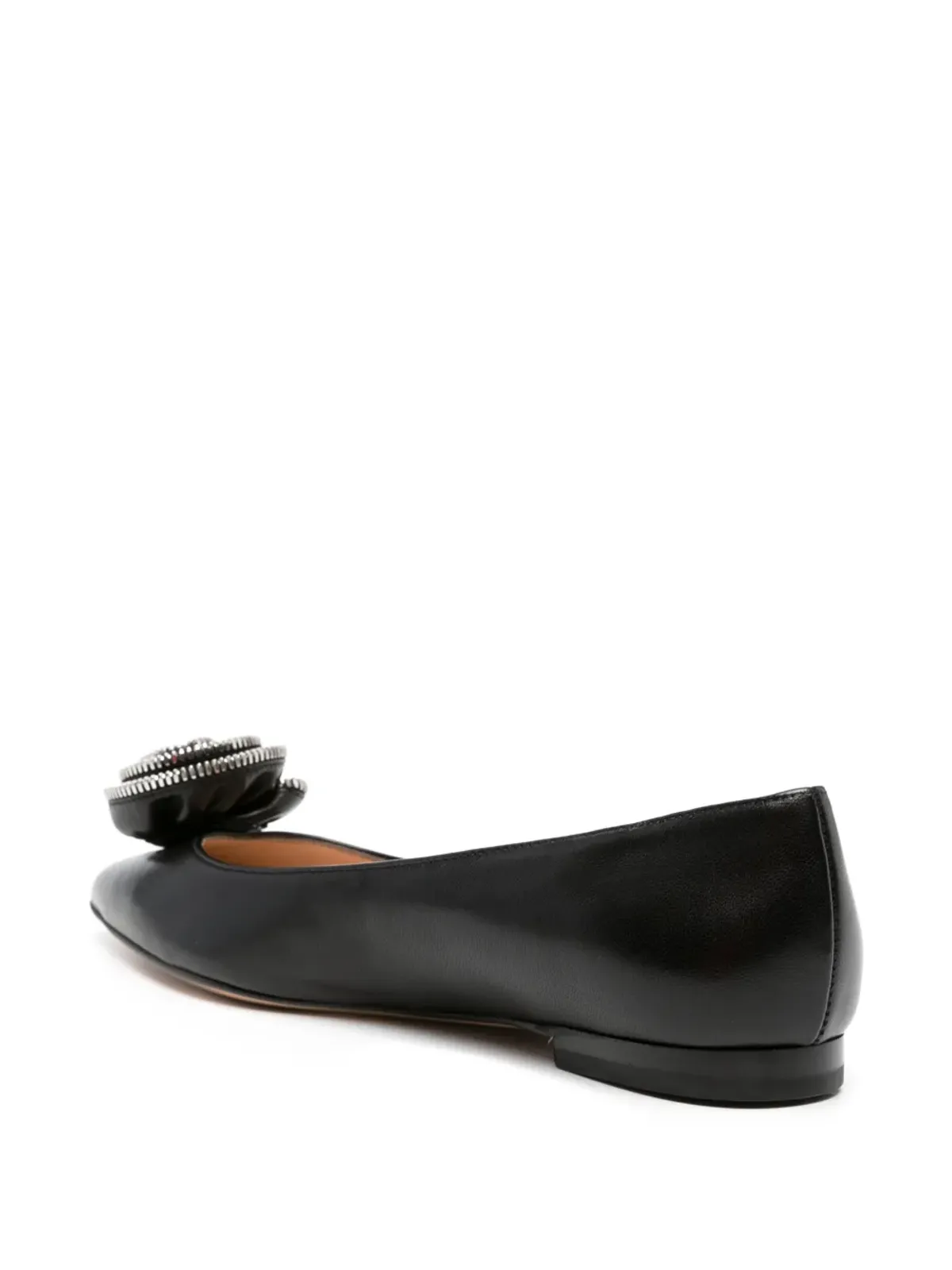 Gianvito Rossi Karina 05 レザー バレリーナシューズ - ブラック - 画像3