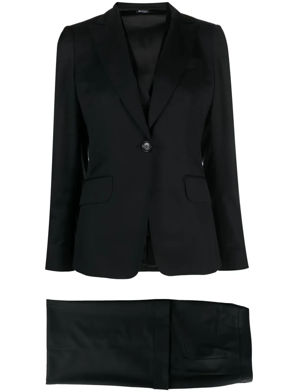 Kiton シングルブレスト ヴァージンウール スーツ 三ピース - ブラック - 画像1