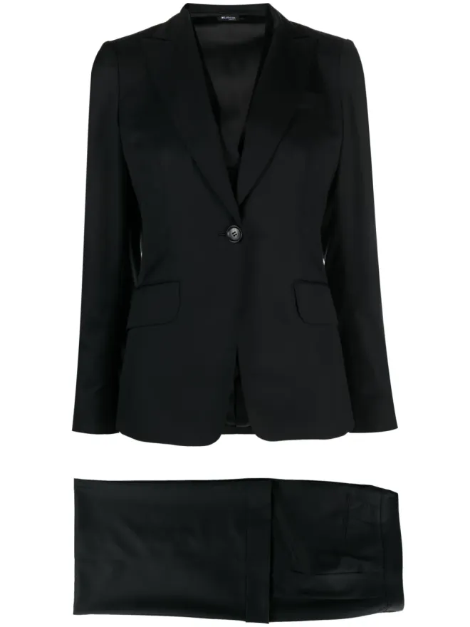 Kiton Kiton シングルブレスト ヴァージンウール スーツ 三ピース - ブラックの商品画像