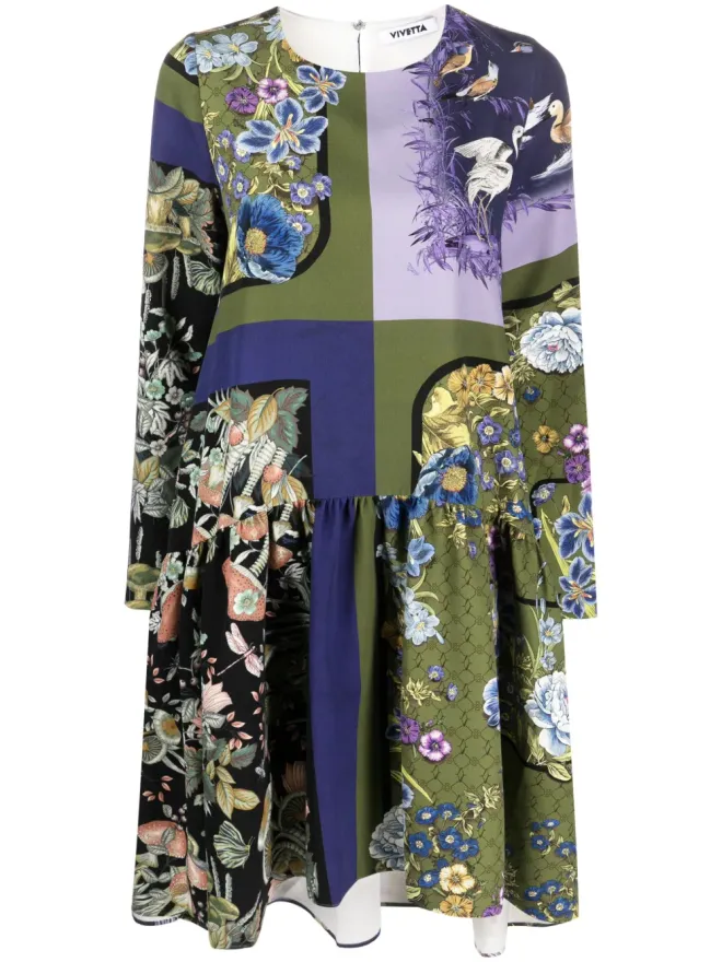 Vivetta Vivetta グラフィックプリント ティアードスカート ドレスの商品画像