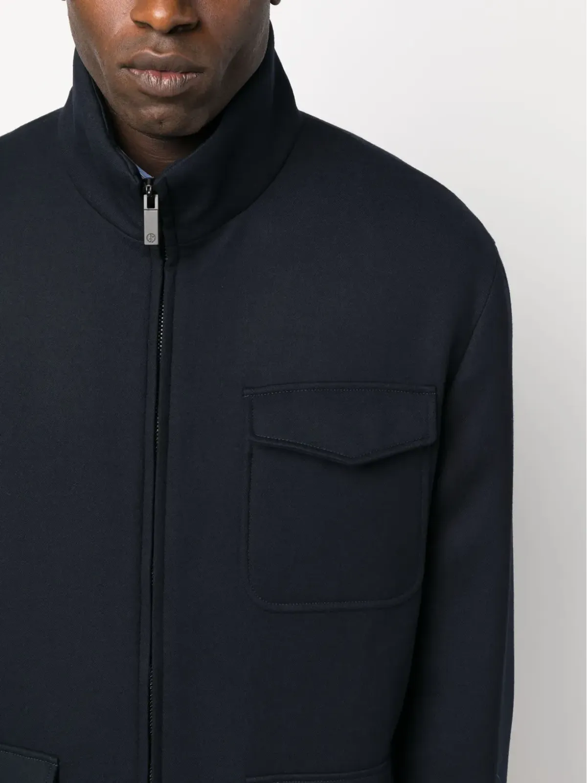 Giorgio Armani ジップアップ ヴァージンウール コート - 画像5