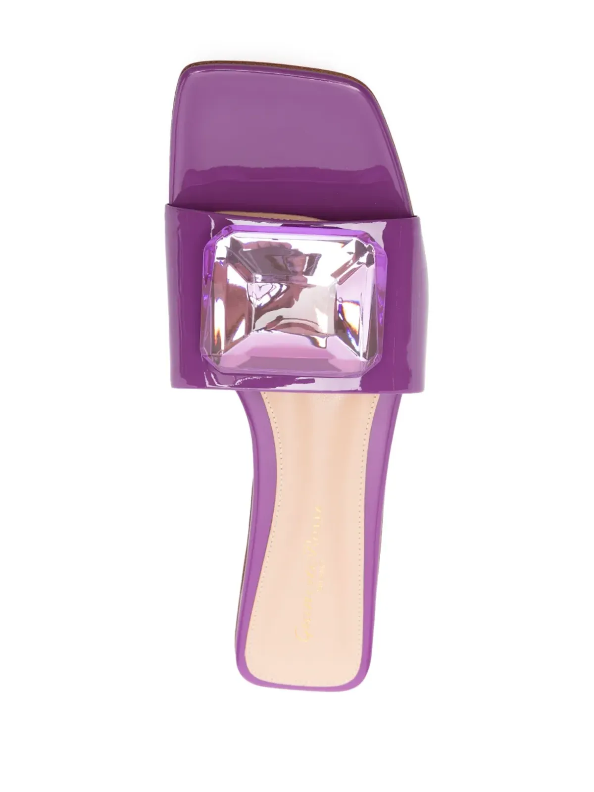 Gianvito Rossi ジャイプール クリスタル装飾スライド - Purple - 画像4