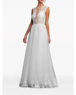 Tadashi Shoji Hastings embroidered gown - White - サムネイル2