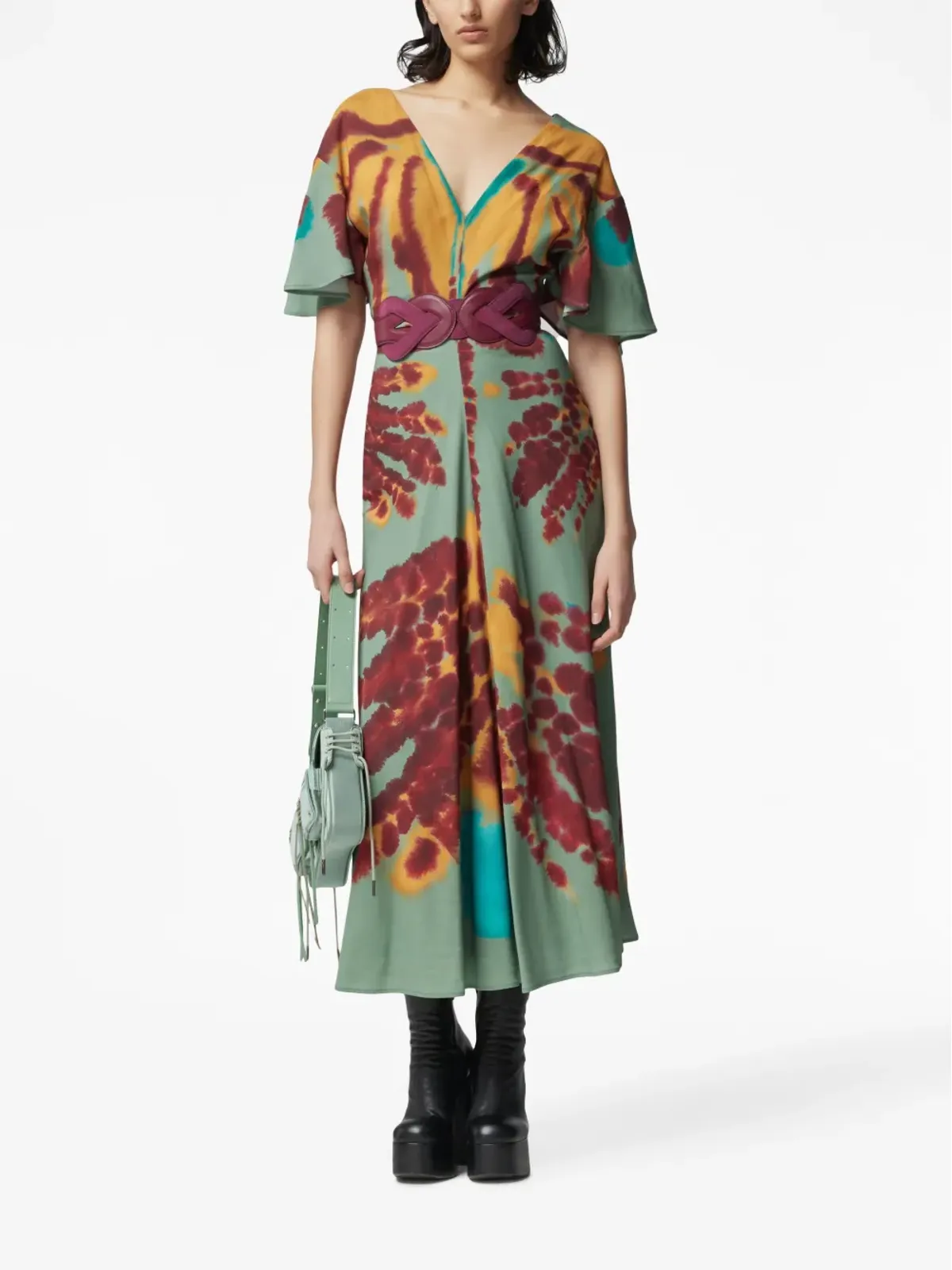 Altuzarra ペロペネース タイダイ ミディドレス - 画像2