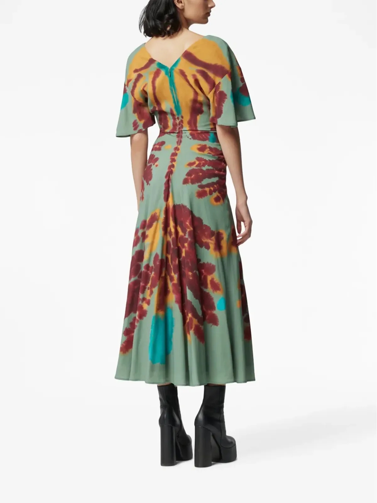 Altuzarra ペロペネース タイダイ ミディドレス - 画像4