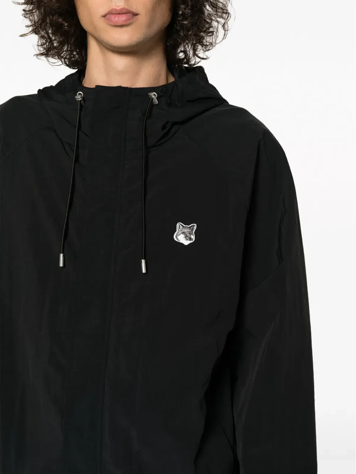 Maison Kitsuné フォックスヘッドパッチ フード付きウィンドブレーカー - 画像5