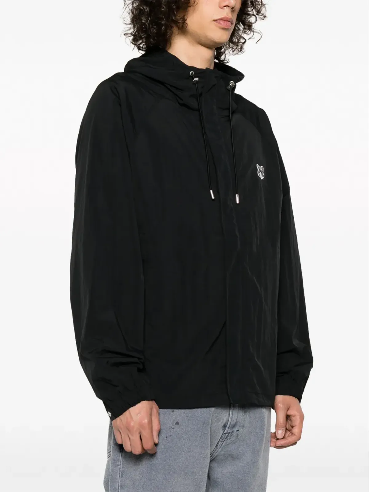 Maison Kitsuné フォックスヘッドパッチ フード付きウィンドブレーカー - 画像3