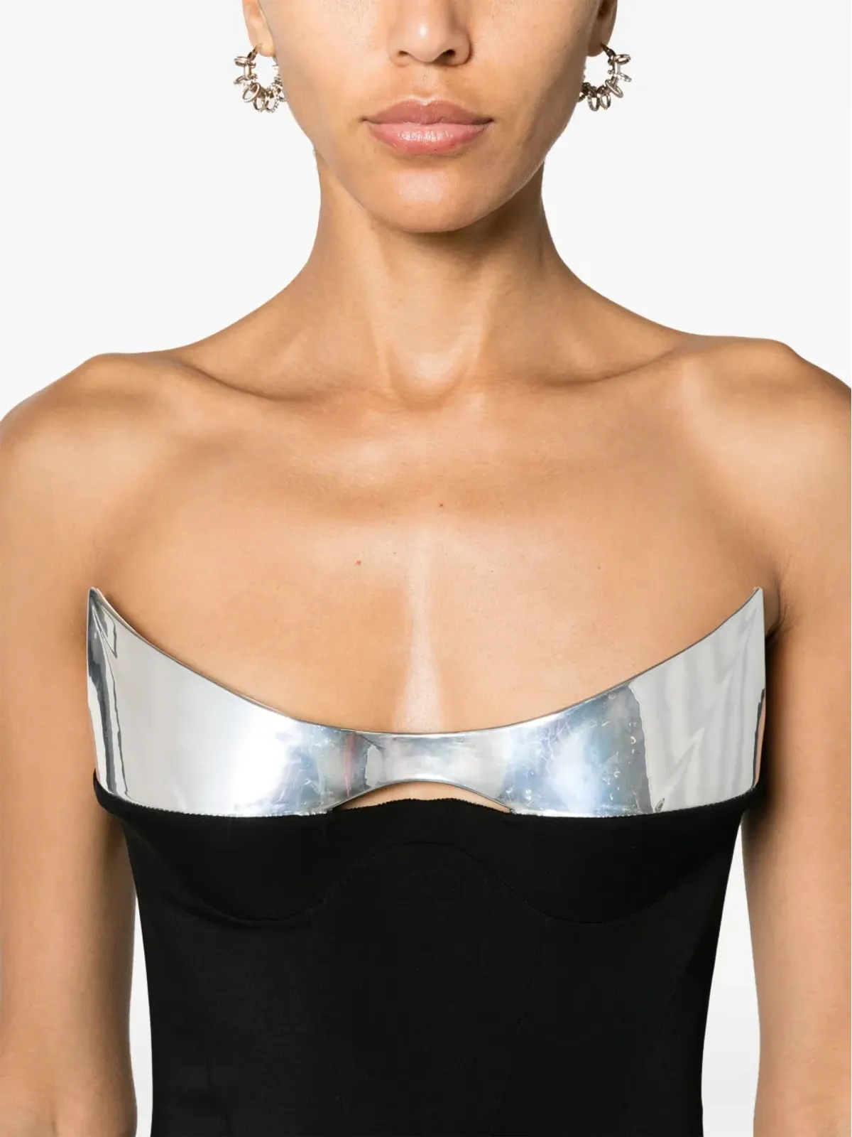 Mugler ストラクチャード・ストラップレス・マキシドレス - ブラック - 画像5