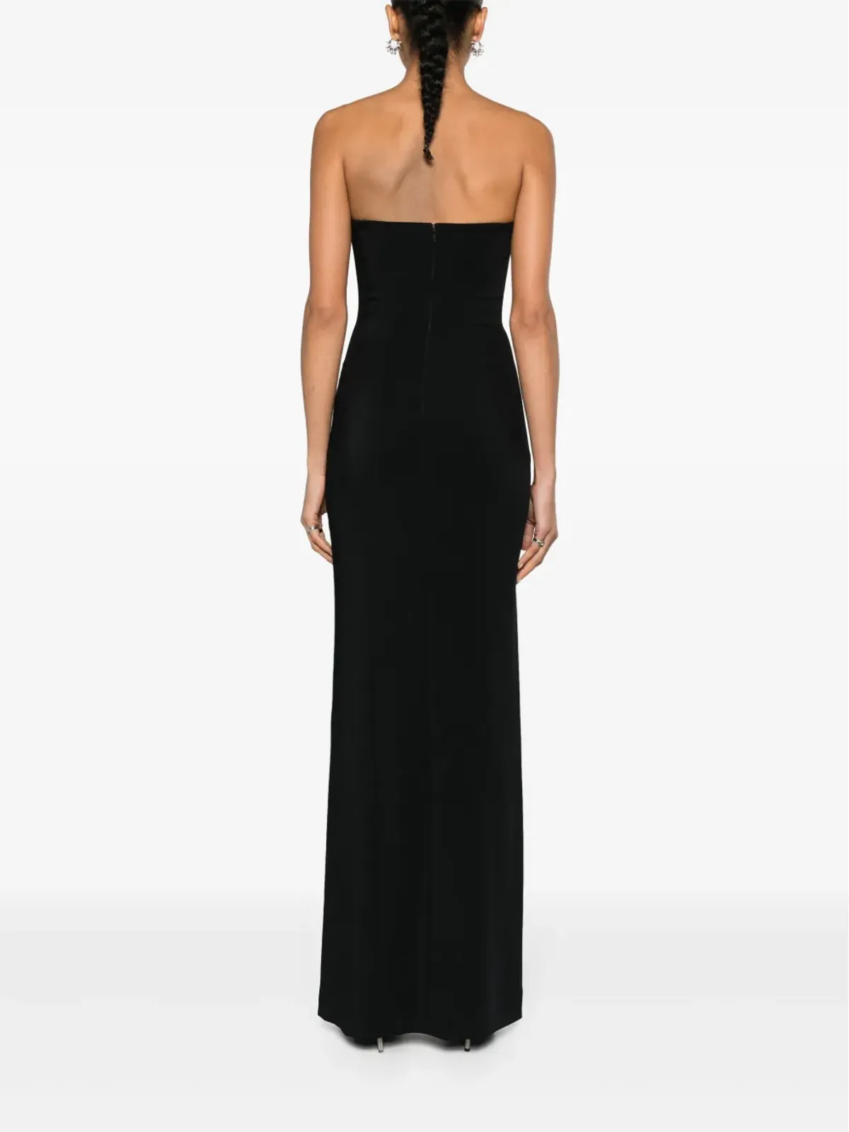 Mugler ストラクチャード・ストラップレス・マキシドレス - ブラック - 画像4