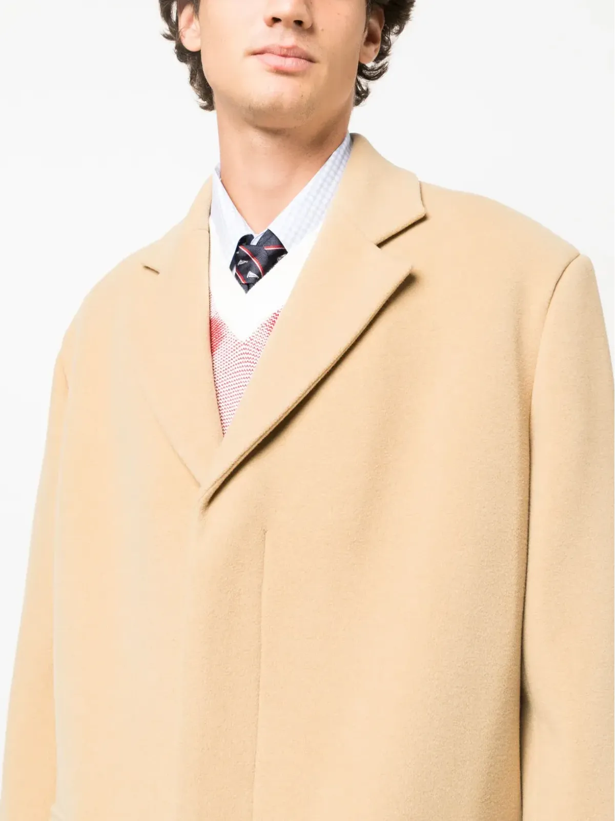 Marni ノッチド・ラペル・シングルブレストコート - 画像5