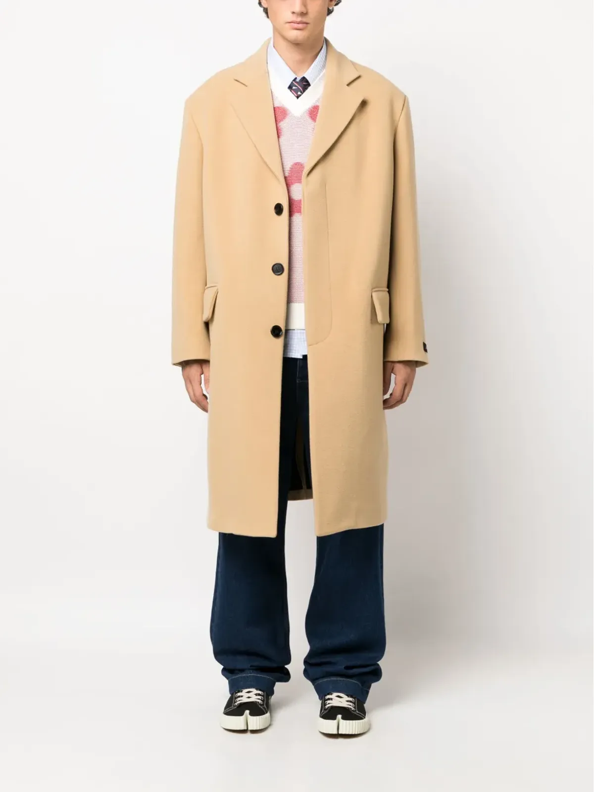 Marni ノッチド・ラペル・シングルブレストコート - 画像2