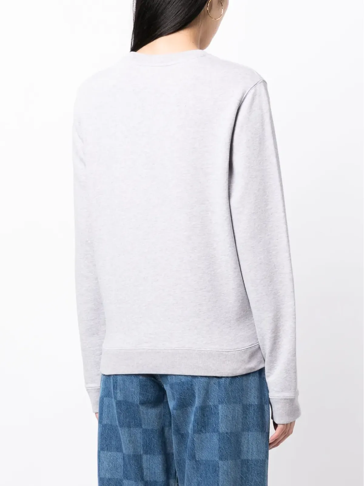 Maison Kitsuné 狐プリント コットン スウェットシャツ - グレー - 画像4
