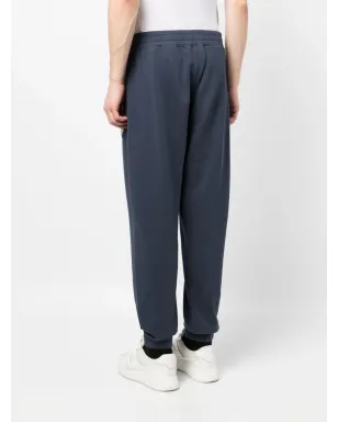 Maison Kitsuné logo-patch cotton track pants - Blue - サムネイル4