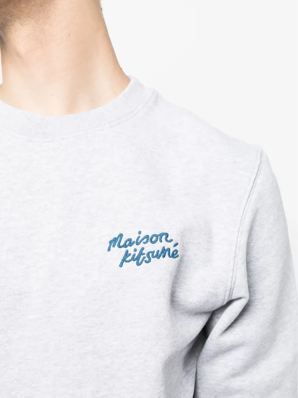 Maison Kitsuné ロゴ刺繍入り杢調スウェットシャツ - 画像5