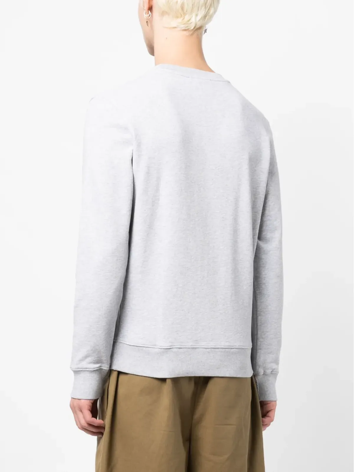Maison Kitsuné ロゴ刺繍入り杢調スウェットシャツ - 画像4