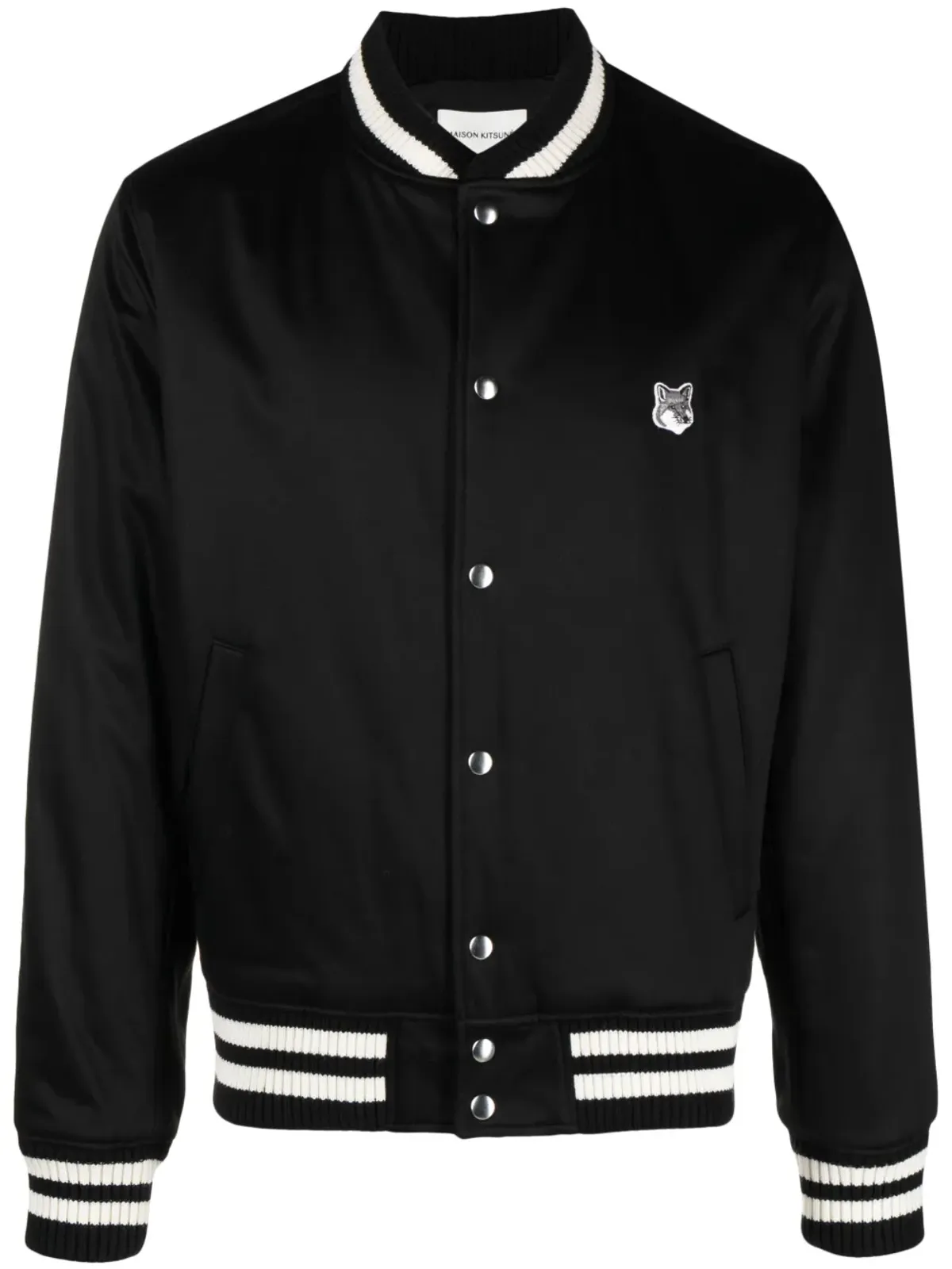 Maison Kitsuné フォックスパッチ・サテン ボンバージャケット - 画像1