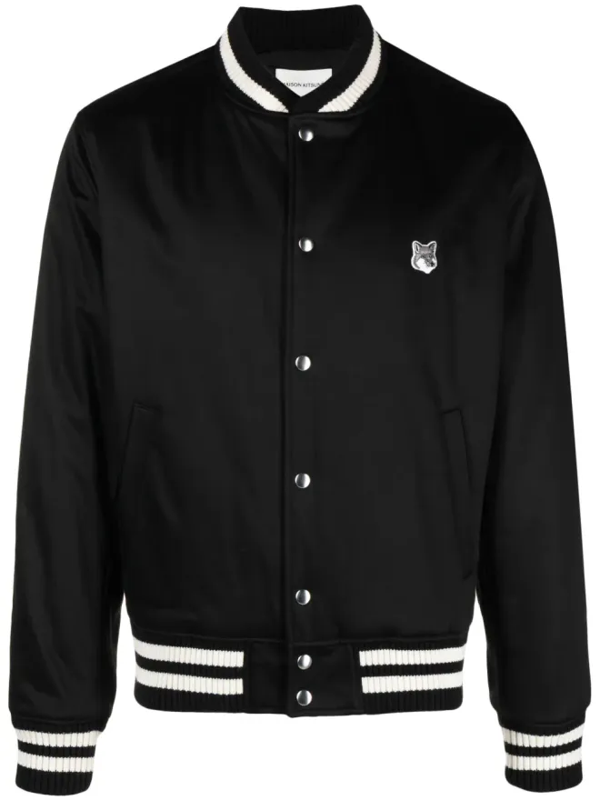 Maison Kitsuné Maison Kitsuné フォックスパッチ・サテン ボンバージャケットの商品画像