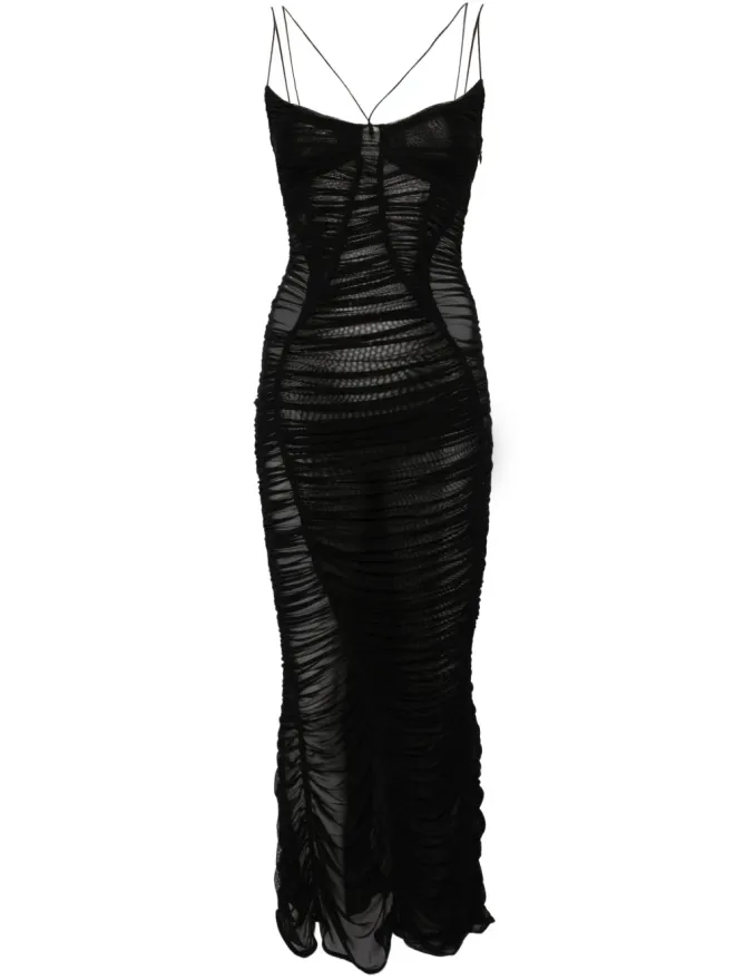 Mugler Mugler メッシュフィットミディドレスの商品画像
