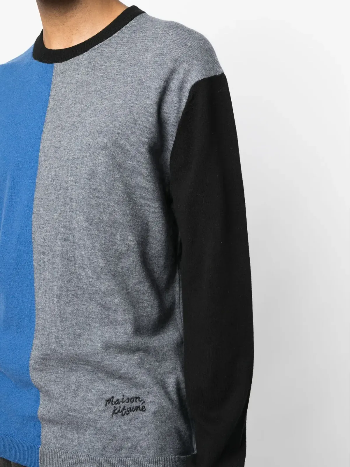 Maison Kitsuné カラーブロック編みジャンパー - 画像5