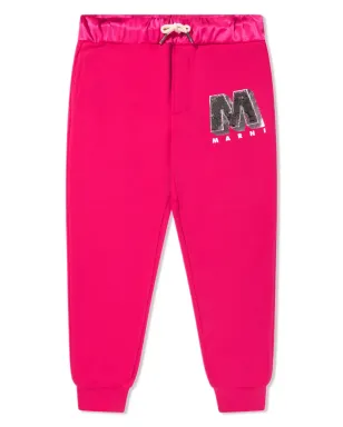Marni Kids シークインロゴ ジャージー トラックパンツ - サムネイル1