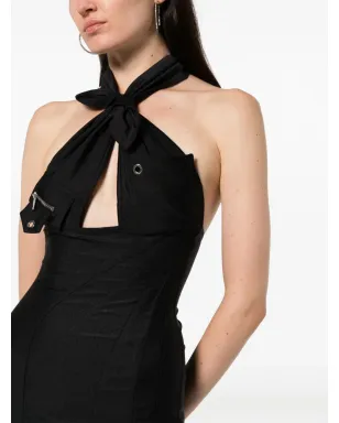 Coperni レーシングホルターネック ミニドレス - ブラック - サムネイル5