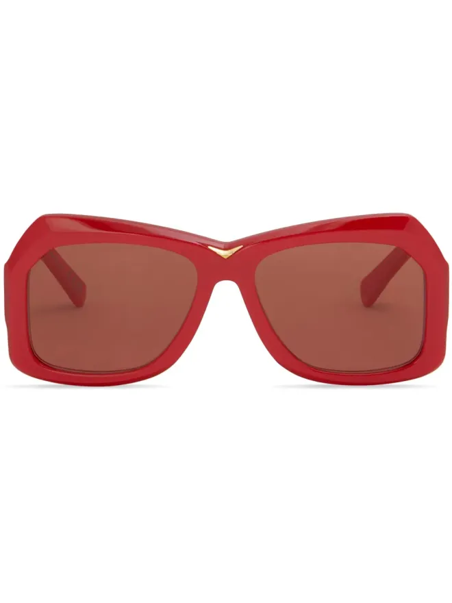 Marni Eyewear Marni Eyewear Tiznit geometric-frame sunglasses - Redの商品画像