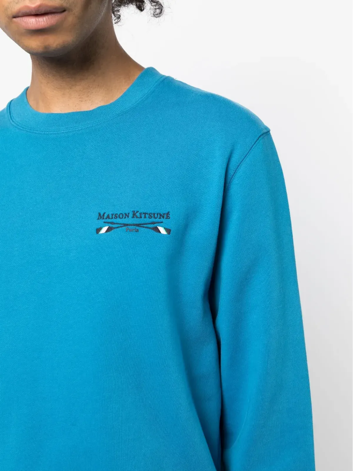 Maison Kitsuné ロゴ刺繍コットン スウェットシャツ - 画像5