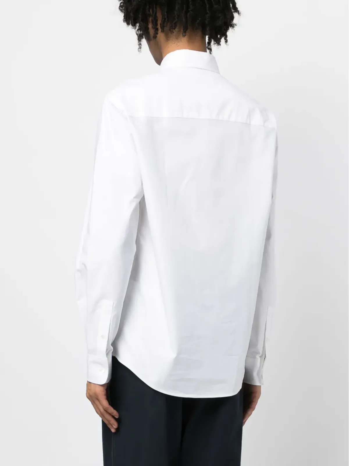 Maison Kitsuné Fox-patch slim-cut shirt - White - 画像4
