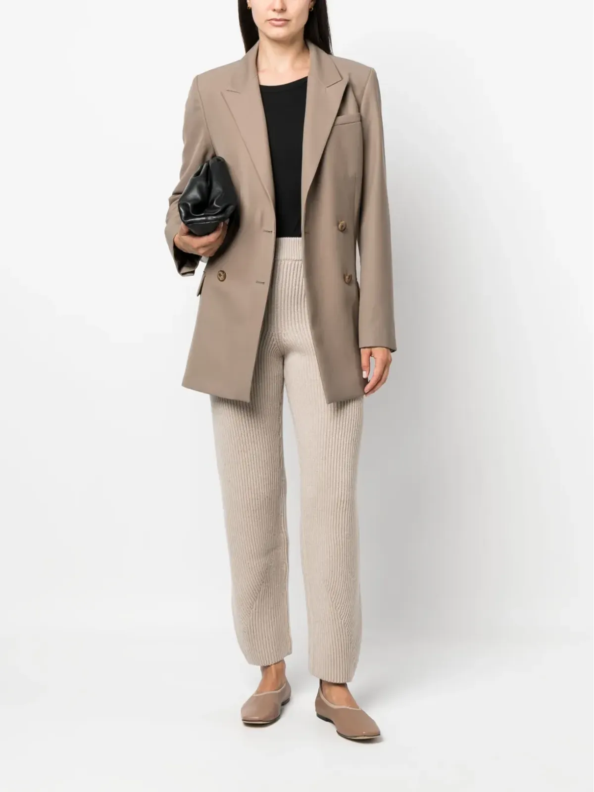 Giorgio Armani リブ編みカシミアパンツ（テーパード） - 画像2