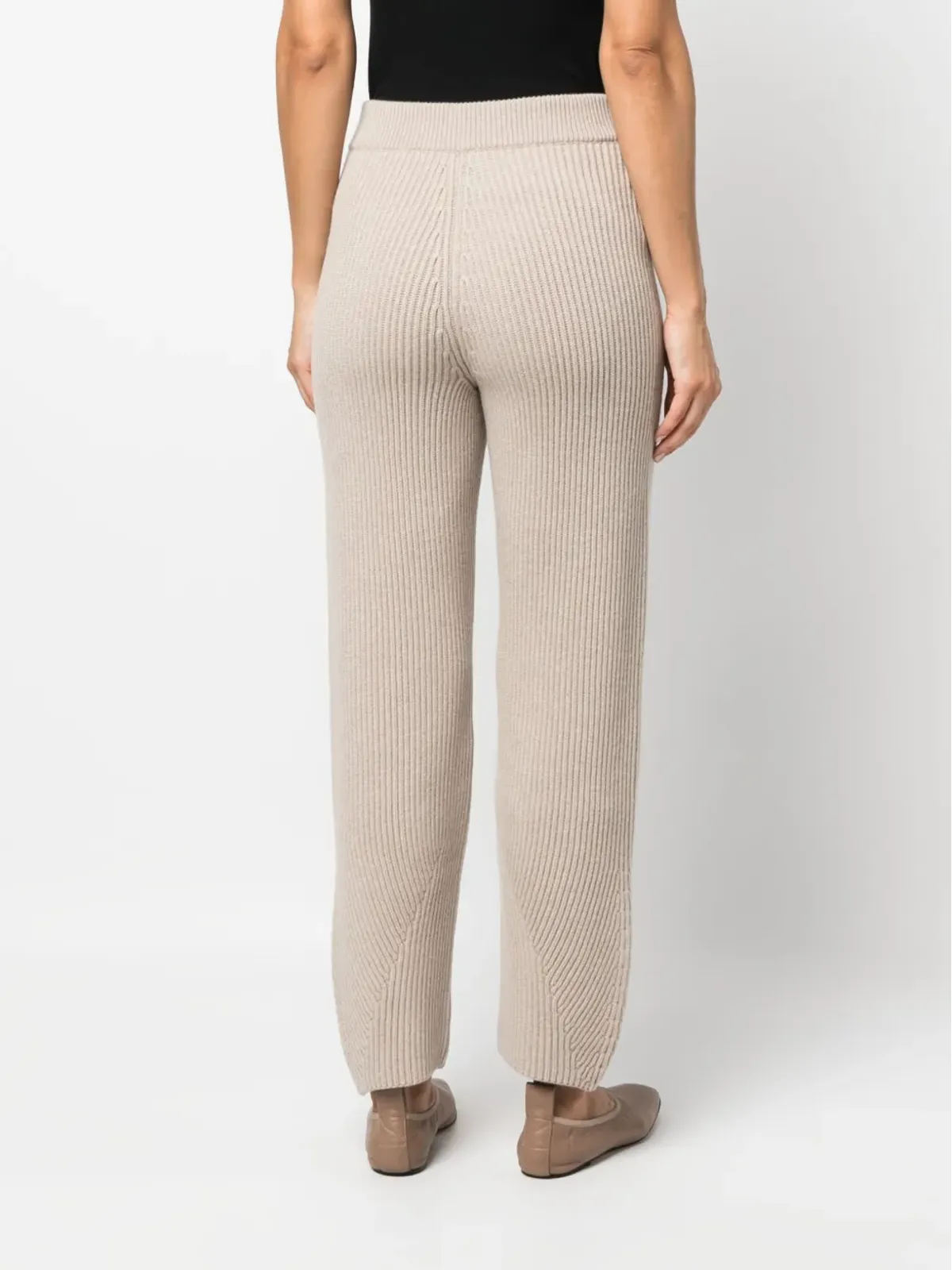 Giorgio Armani リブ編みカシミアパンツ（テーパード） - 画像4