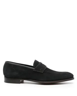 Crockett & Jones アーモンドトゥスエードローファー - サムネイル1