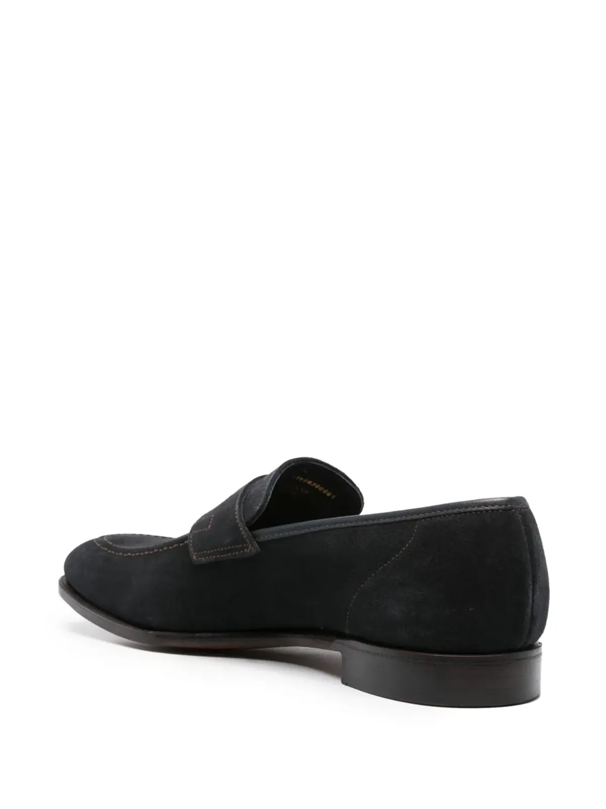 Crockett & Jones アーモンドトゥスエードローファー - 画像3