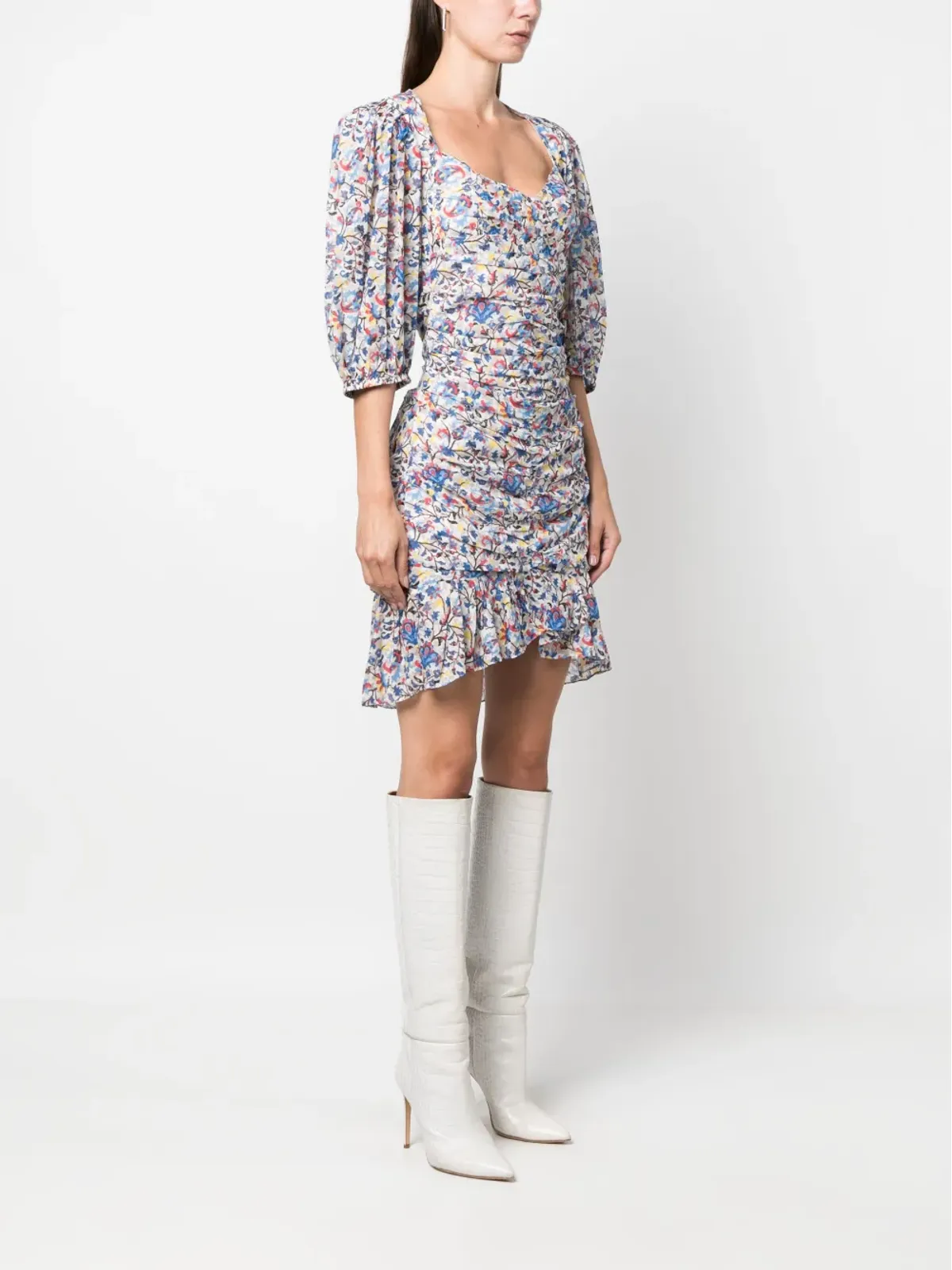 MARANT ÉTOILE Lunesa花柄ミディドレス - 画像3