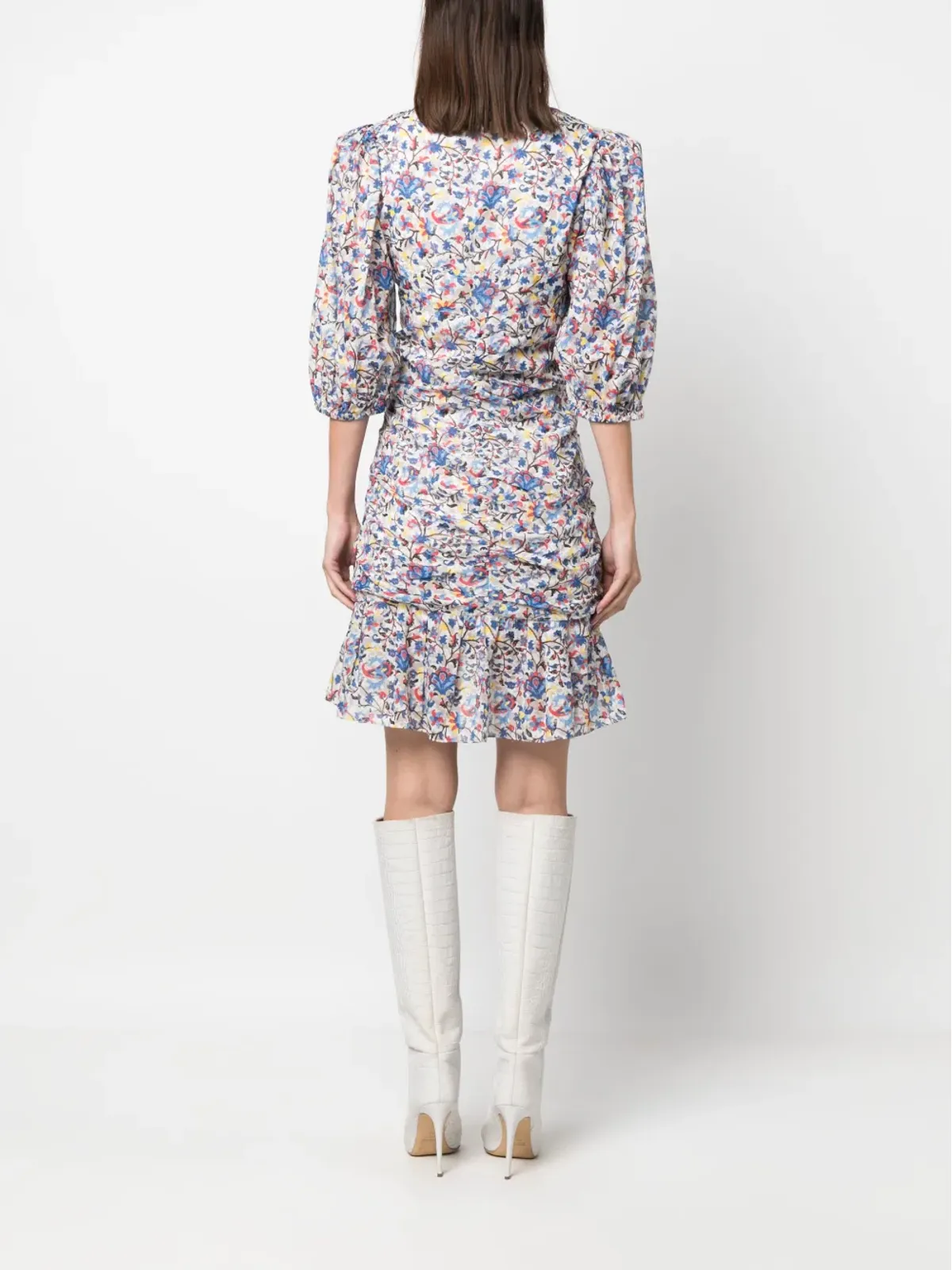 MARANT ÉTOILE Lunesa花柄ミディドレス - 画像4