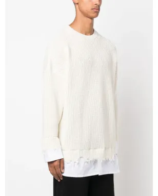 MM6 Maison Margiela レイヤード distressed クロシェ編みジャンパー - サムネイル3