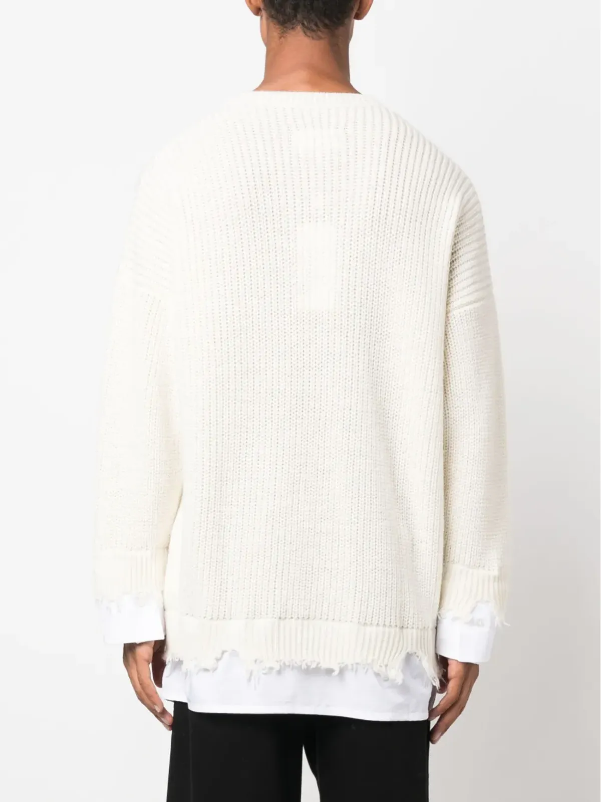 MM6 Maison Margiela レイヤード distressed クロシェ編みジャンパー - 画像4
