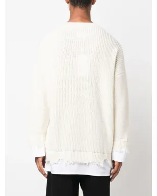 MM6 Maison Margiela レイヤード distressed クロシェ編みジャンパー - サムネイル4