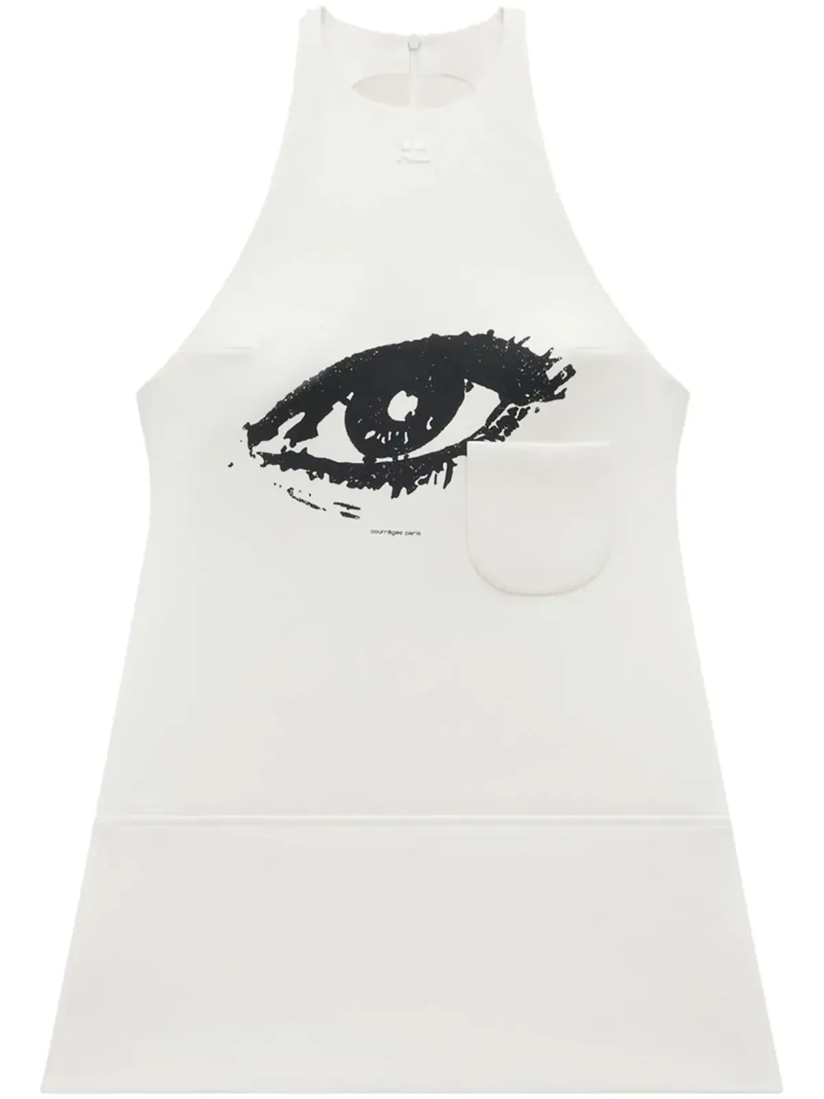 Courrèges グラフィックプリント ノースリーブ ミニドレス - 画像1