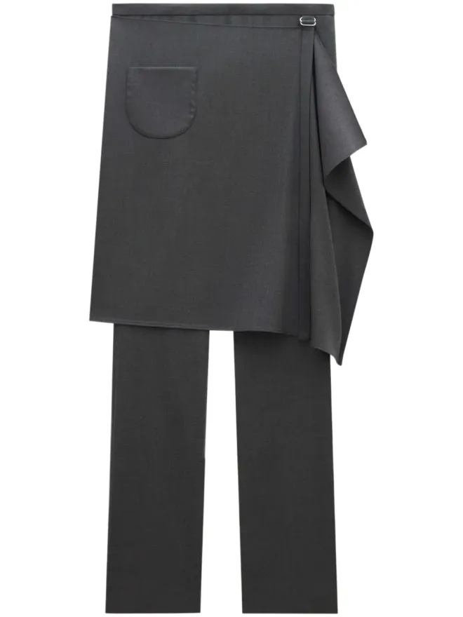 Courrèges Courrèges テーラード ウールブレンドのオーバースカート風パンツの商品画像