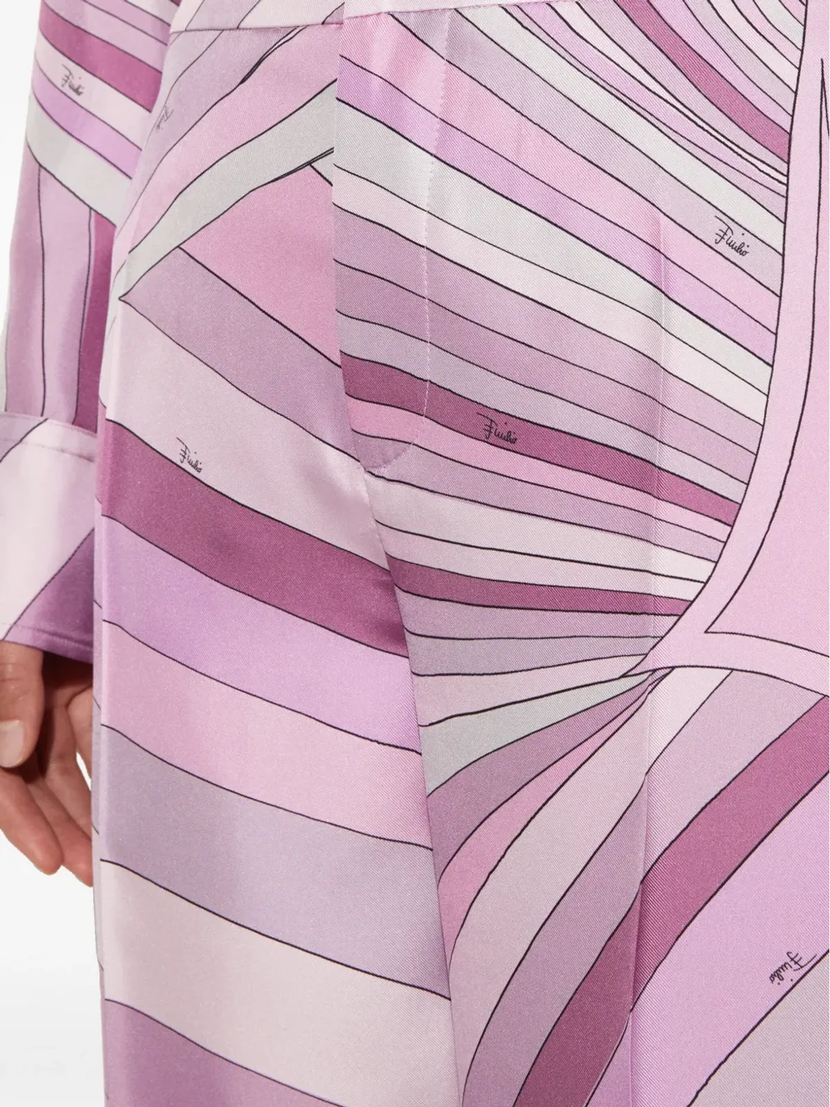 PUCCI アブストラクトプリント シルクパンツ - 画像5