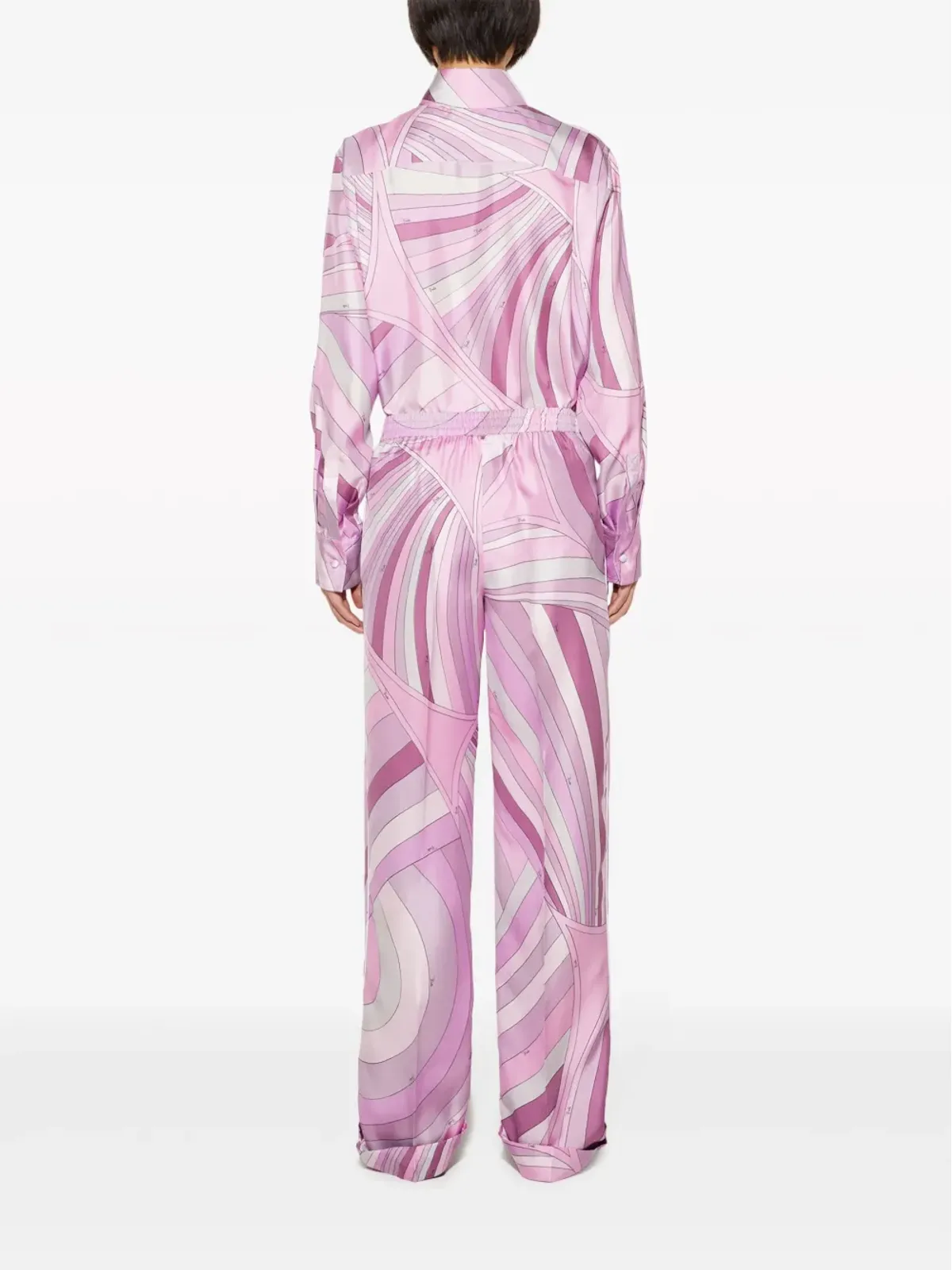 PUCCI アブストラクトプリント シルクパンツ - 画像4