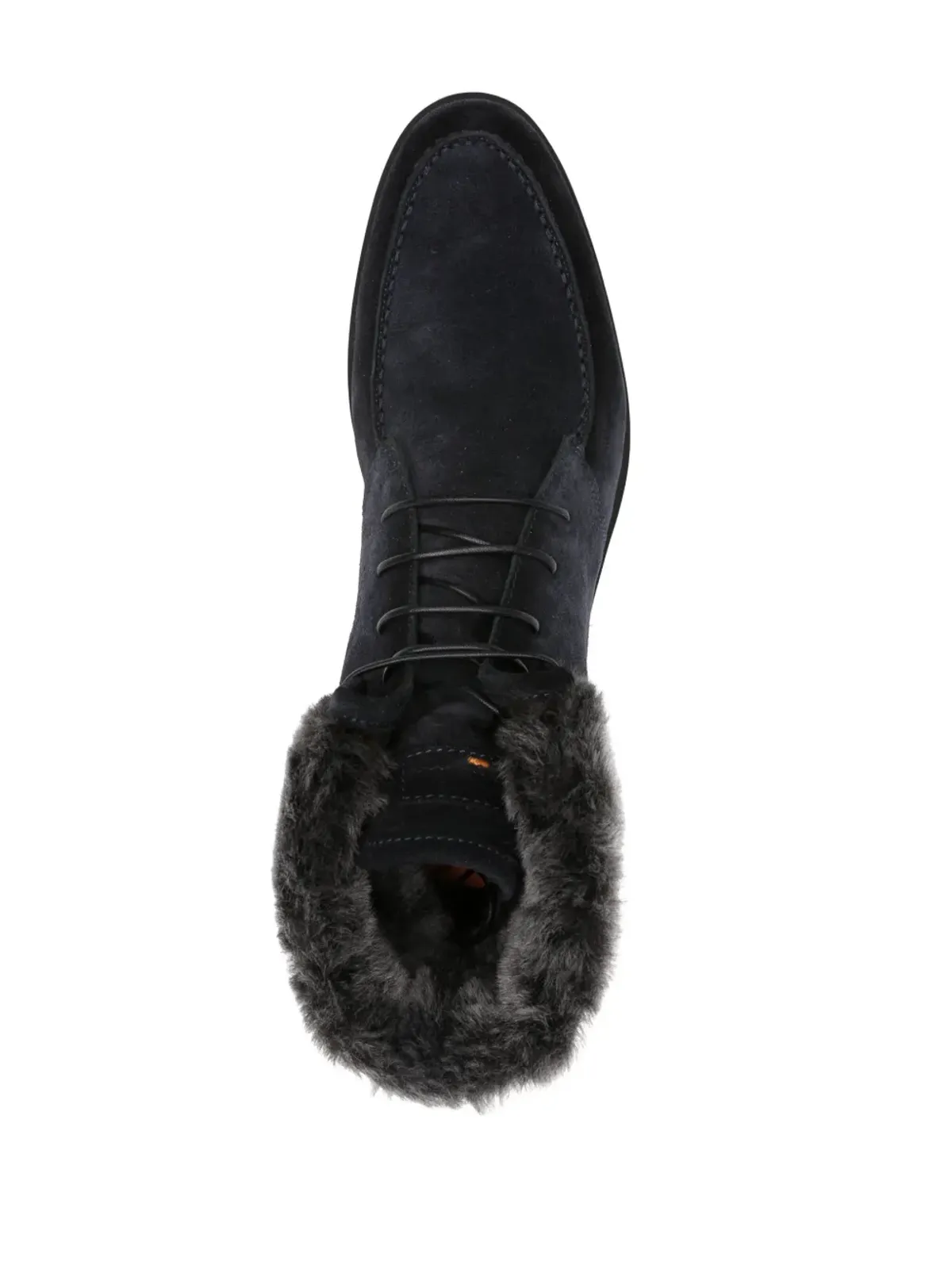 Santoni レースアップ・スエードブーツ ブルー - 画像4