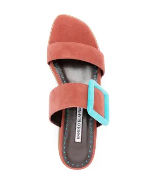Manolo Blahnik バックルディテール・スエードサンダル - サムネイル4