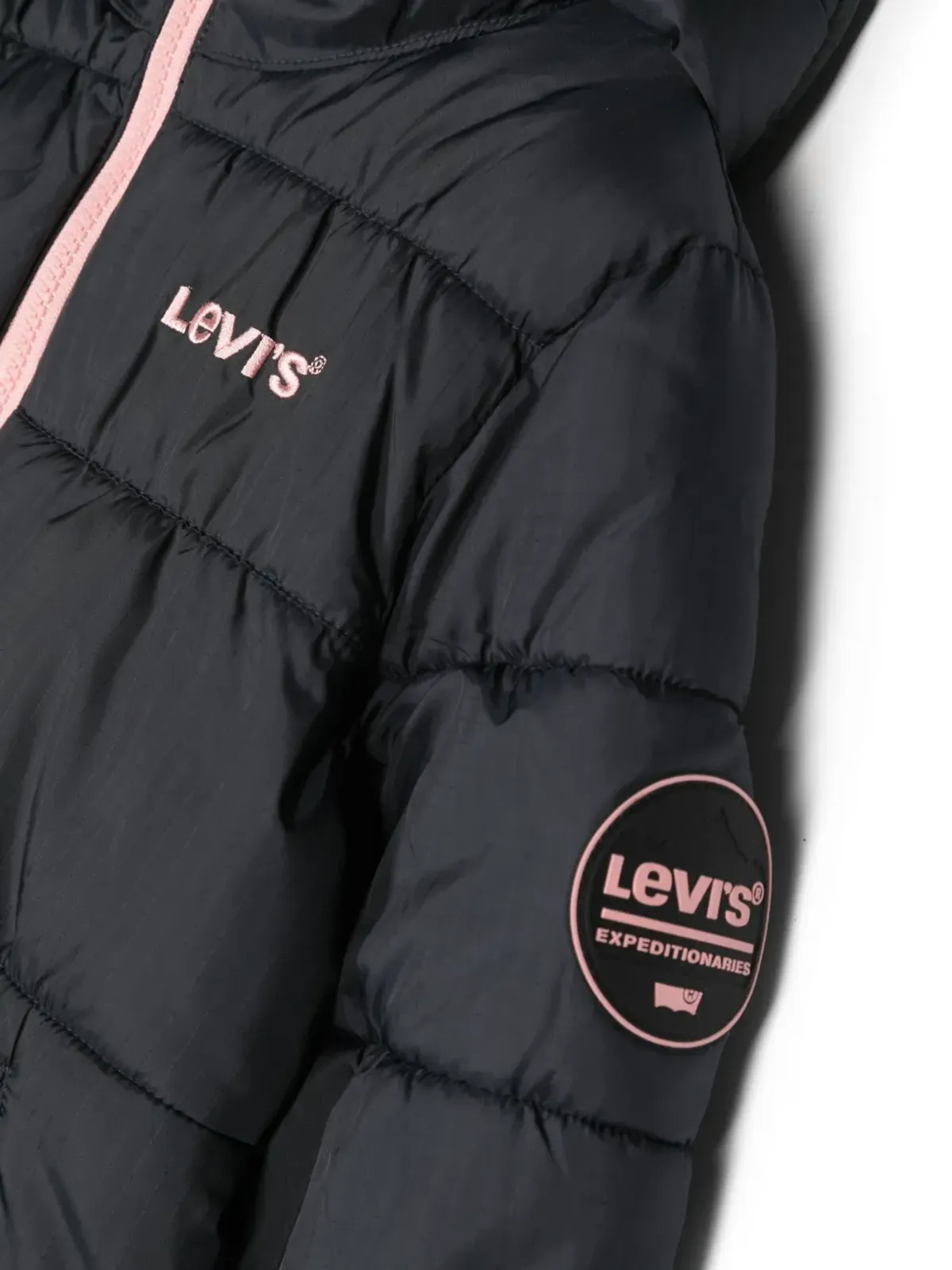 Levi's Kids ロゴ刺繍パディドジャケット - 画像3