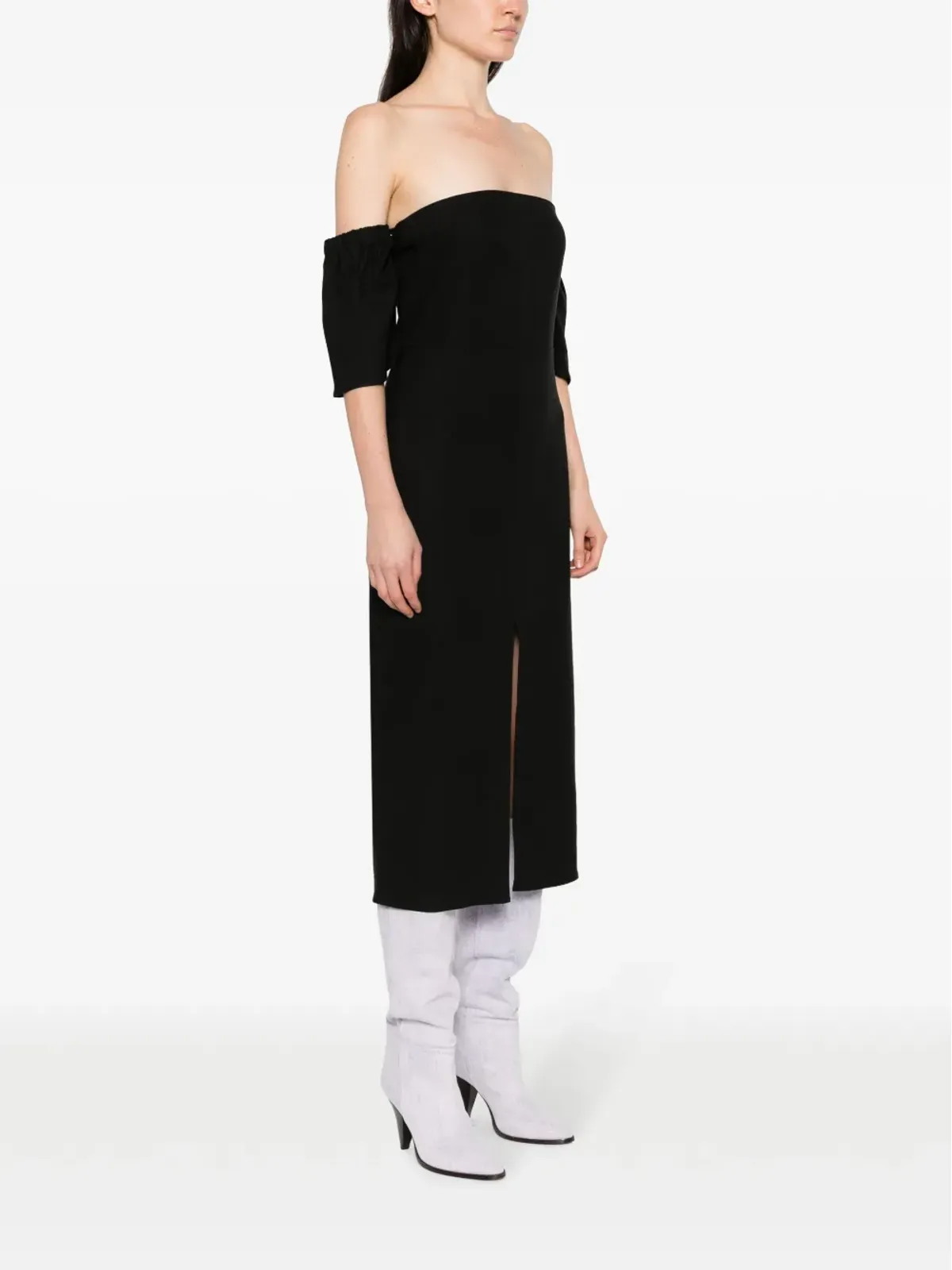 ISABEL MARANT ストーニー オフショルダーミディドレス - 画像3